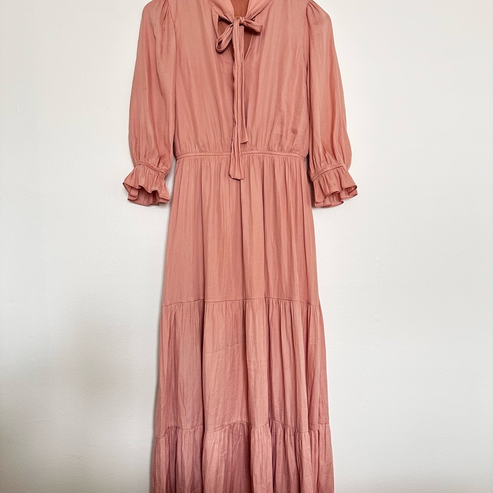 Skies Are Blue Blush Long Sleeve Dress - Picture 2 of 3